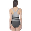 Gray Chervon One Piece Swimsuit View2