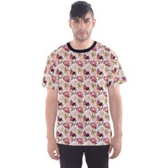 Colorful Floral Pattern Roses Watercolor Men s Sport Mesh Tee