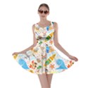 Colorful Surfing Vacation and Tropical Beach Pattern Skater Dress View1