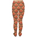 Orange Red Polygonal River Fish Scales A Sample of Fish Scales Women s Tights View2