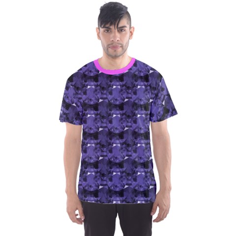 Purple Bright Pattern Made Precious Stones Men s Sport Mesh Tee by CoolDesigns