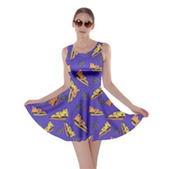 Purple Blue Cheeze Skater Dress