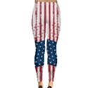 Red Stripe Design American Flag Leggings View2