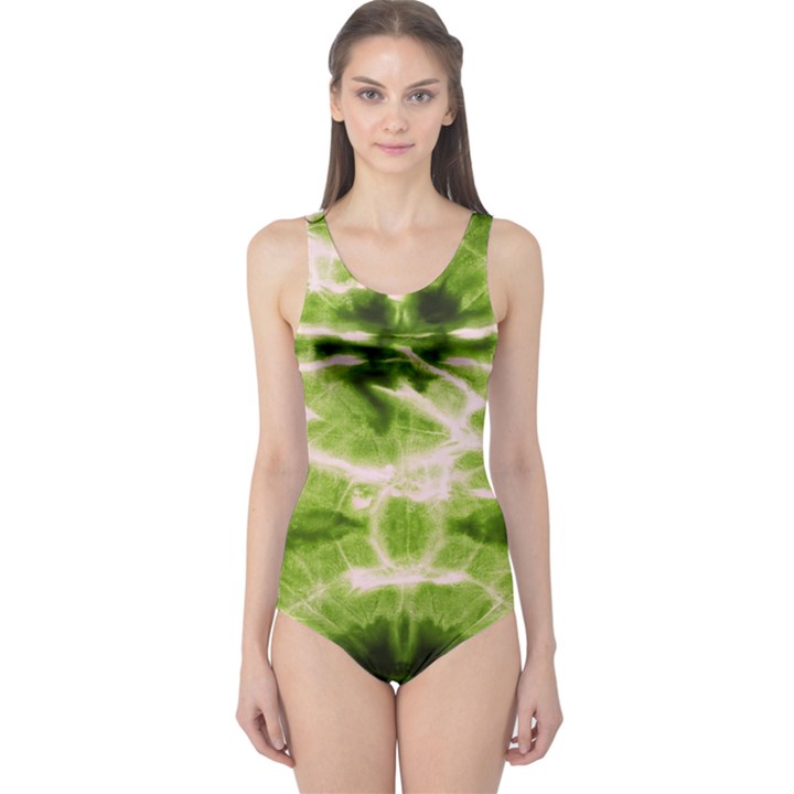 Olive Tie Dye One Piece Swimsuit