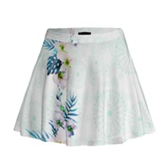 Light Blue Hawaii  2 Mini Flare Skirt