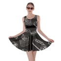 Black Sweet Pastries on Chalkboard Illustration Skater Dress View1