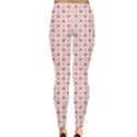 Pink Pattern with Hearts Retro Style Women s Leggings View2