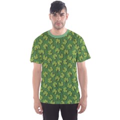 Green Clover Pattern For St Patricks Day Men s Sport Mesh Tee