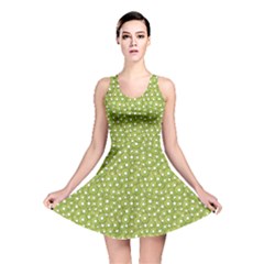 Green Pattern Chopped Kiwi Reversible Skater Dress