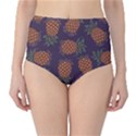 Purple Pattern of Pineapple High Waist Bikini Bottom View1