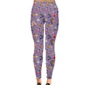 Purple Colorful Circus Pattern Leggings View2