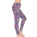 Purple Colorful Circus Pattern Leggings View4