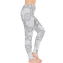 Gray Pattern Gear Wheels Black Checkered Leggings View4