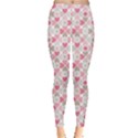 Pink Floral Pattern Leggings View1