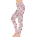 Pink Floral Pattern Leggings View3