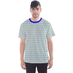 Blue Pattern With Ice Cream Men s Sport Mesh Tee