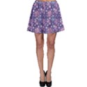 Blue Abstract Pattern With Star On Blue Skater Skirt View1