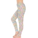 Gray Musical Instruments Pattern Leggings View3