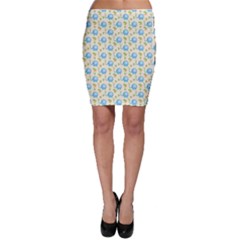 Yellow Tree Elephants Cute Pattern Bodycon Skirt by CoolDesigns