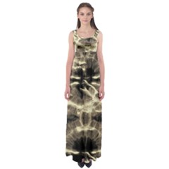 Beige Tie Dye Empire Waist Maxi Dress