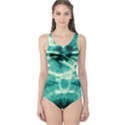 Turquoise Tie Dye 2 One Piece Swimsuit View1