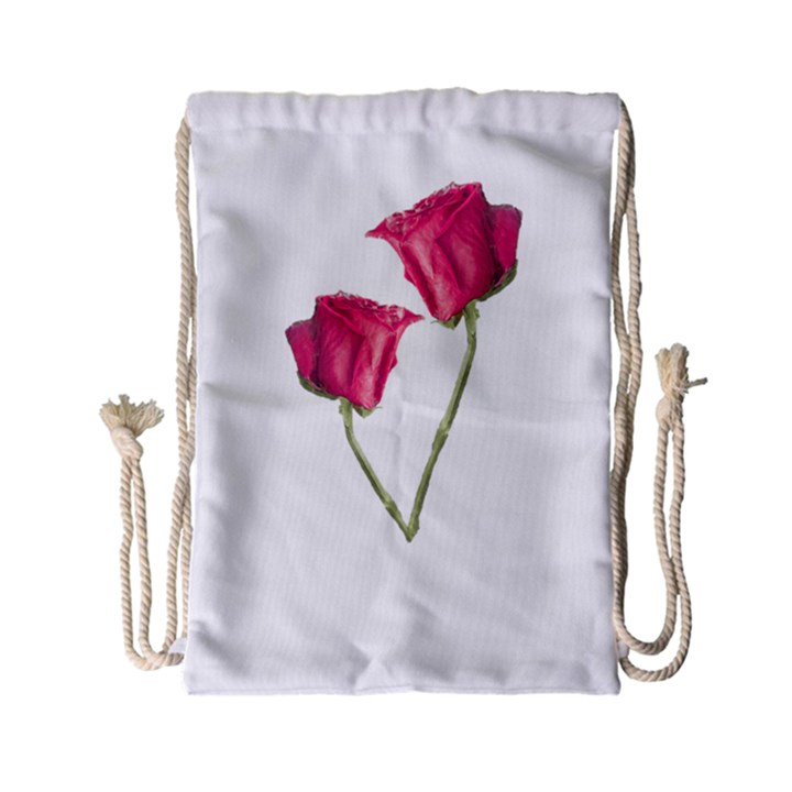 Red Roses Photo Drawstring Bag (Small)