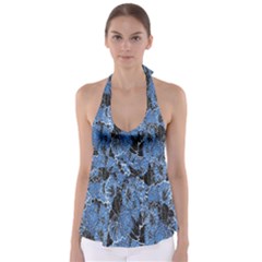 Floral Pattern Background Seamless Babydoll Tankini Top by Simbadda