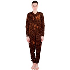 Brown Sequins Background Onepiece Jumpsuit (ladies)  by Simbadda