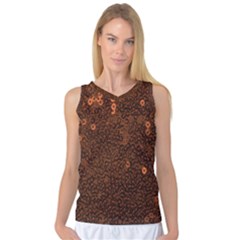 Brown Sequins Background Women s Basketball Tank Top by Simbadda