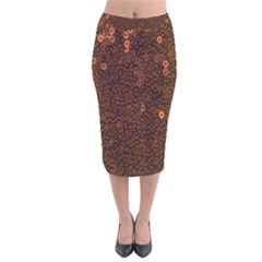 Brown Sequins Background Velvet Midi Pencil Skirt by Simbadda