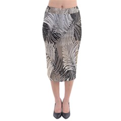 Floral Pattern Background Midi Pencil Skirt by Simbadda