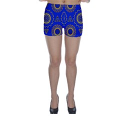 Abstract Mandala Seamless Pattern Skinny Shorts by Simbadda