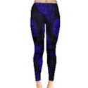 Sparkling Glitter Skulls Blue Leggings  View1