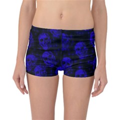 Sparkling Glitter Skulls Blue Reversible Bikini Bottoms by ImpressiveMoments