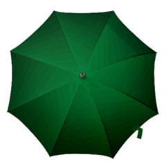 Green Beach Fractal Backdrop Background Hook Handle Umbrellas (medium) by Simbadda