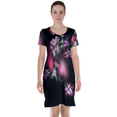 Colour Of Nature Fractal A Nice Fractal Coloured Garden Short Sleeve Nightdress by Simbadda