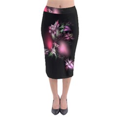 Colour Of Nature Fractal A Nice Fractal Coloured Garden Midi Pencil Skirt by Simbadda