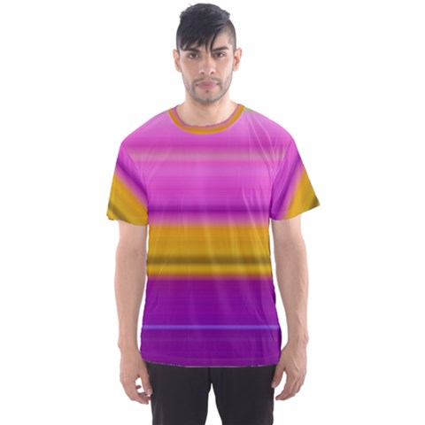 Stripes Colorful Background Colorful Pink Red Purple Green Yellow Striped Wallpaper Men s Sport Mesh Tee by Simbadda