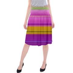 Stripes Colorful Background Colorful Pink Red Purple Green Yellow Striped Wallpaper Midi Beach Skirt by Simbadda