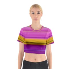 Stripes Colorful Background Colorful Pink Red Purple Green Yellow Striped Wallpaper Cotton Crop Top by Simbadda