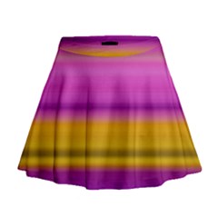 Stripes Colorful Background Colorful Pink Red Purple Green Yellow Striped Wallpaper Mini Flare Skirt by Simbadda