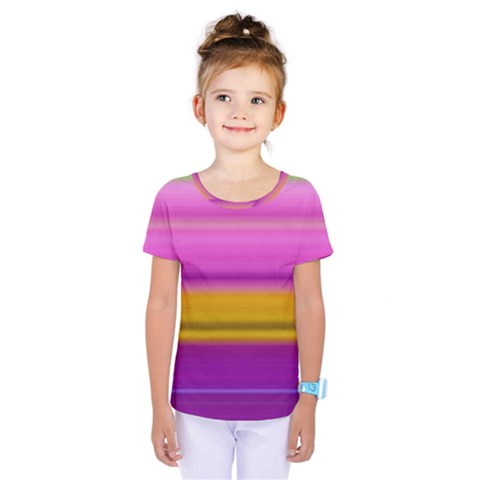 Stripes Colorful Background Colorful Pink Red Purple Green Yellow Striped Wallpaper Kids  One Piece Tee by Simbadda