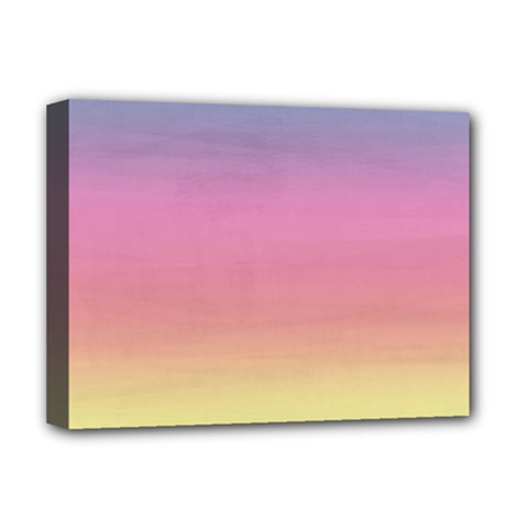 Watercolor Paper Rainbow Colors Deluxe Canvas 16  X 12   by Simbadda