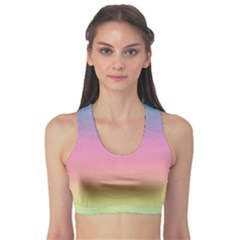 Watercolor Paper Rainbow Colors Sports Bra by Simbadda