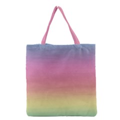 Watercolor Paper Rainbow Colors Grocery Tote Bag by Simbadda