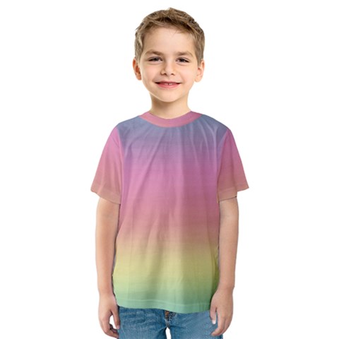 Watercolor Paper Rainbow Colors Kids  Sport Mesh Tee by Simbadda