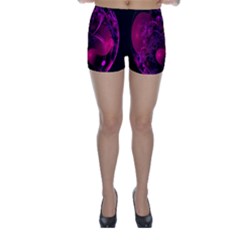 Fractal Using A Script And Coloured In Pink And A Touch Of Blue Skinny Shorts by Simbadda