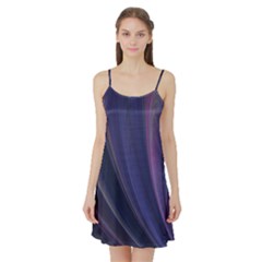 A Pruple Sweeping Fractal Pattern Satin Night Slip by Simbadda