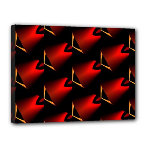 Fractal Background Red And Black Canvas 16  X 12  by Simbadda