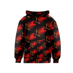 Fractal Background Red And Black Kids  Pullover Hoodie